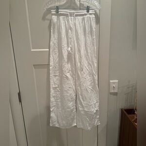 Abercrombie & Fitch Cream Wide-Leg Pants